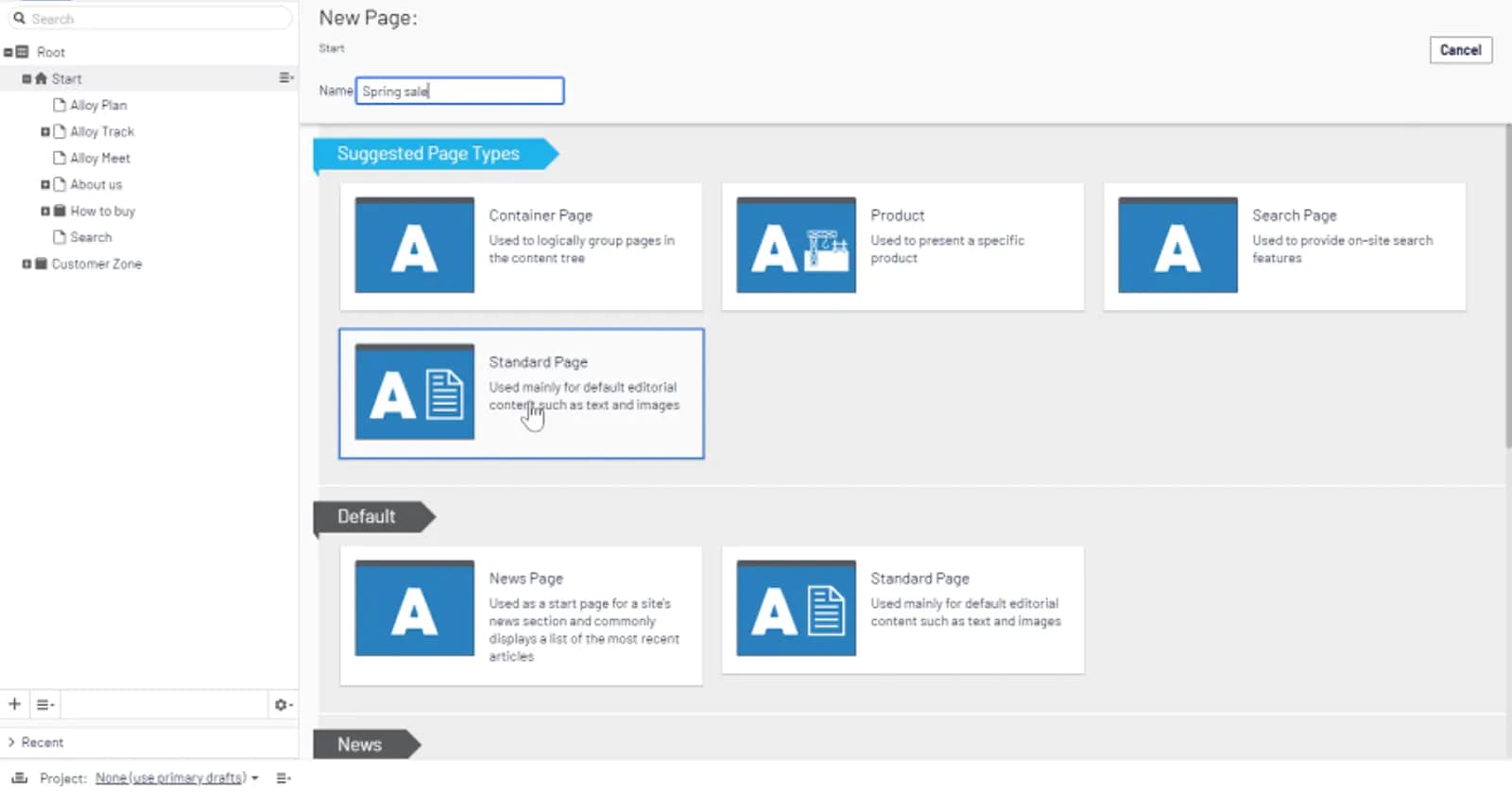 Contextualizing content type thumbnails in Optimizely CMS